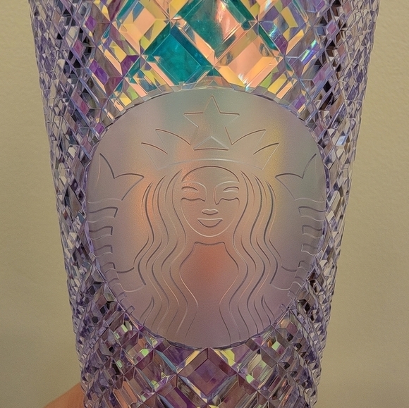 NWT Starbucks 2022 LATAM Holiday Jeweled Iridescent Venti Tumbler Cup - Picture 4 of 6